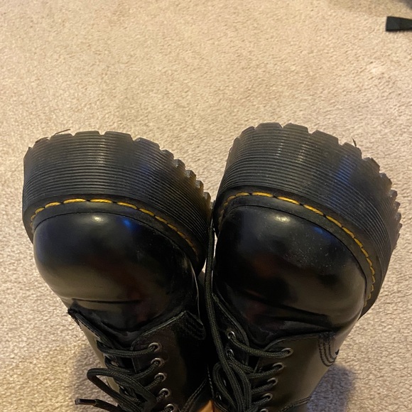 Dr. Martens Black 8053 Quad Platform Loafers Shoes - Picture 6 of 8